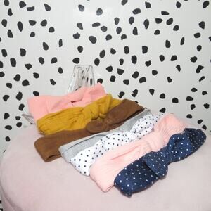 Knit and Ribbed Baby Bow Headband Hair Accessories Lot